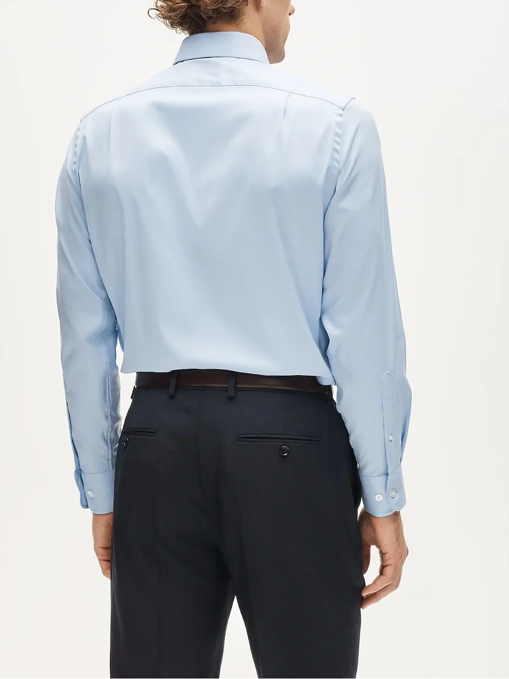 J. CREW Bowery Slim Performance Stretch Dress Shirt in Blue Size L CA351